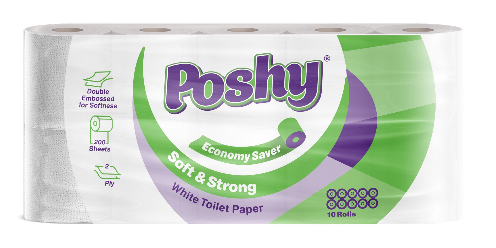 POSHY ECONOMY SAVER 200SHT 2PLY 4X10